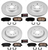 CRK5515 Coated Brake Rotor & Ceramic Brake Pads- Front & Rear