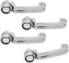 Front and Rear Exterior Door Handle Compatible with 2007-2017 Jeep Wrangler (JK) and 2008-2012 Jeep Liberty and 2007-2011 Dodge Nitro All Chrome Plastic Set of 4 Driver and Passenger Side