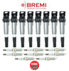 Ignition Coil Bremi + Spark Plug Laser Iridium NGK OEM (8Sets) for BMW V8 750I