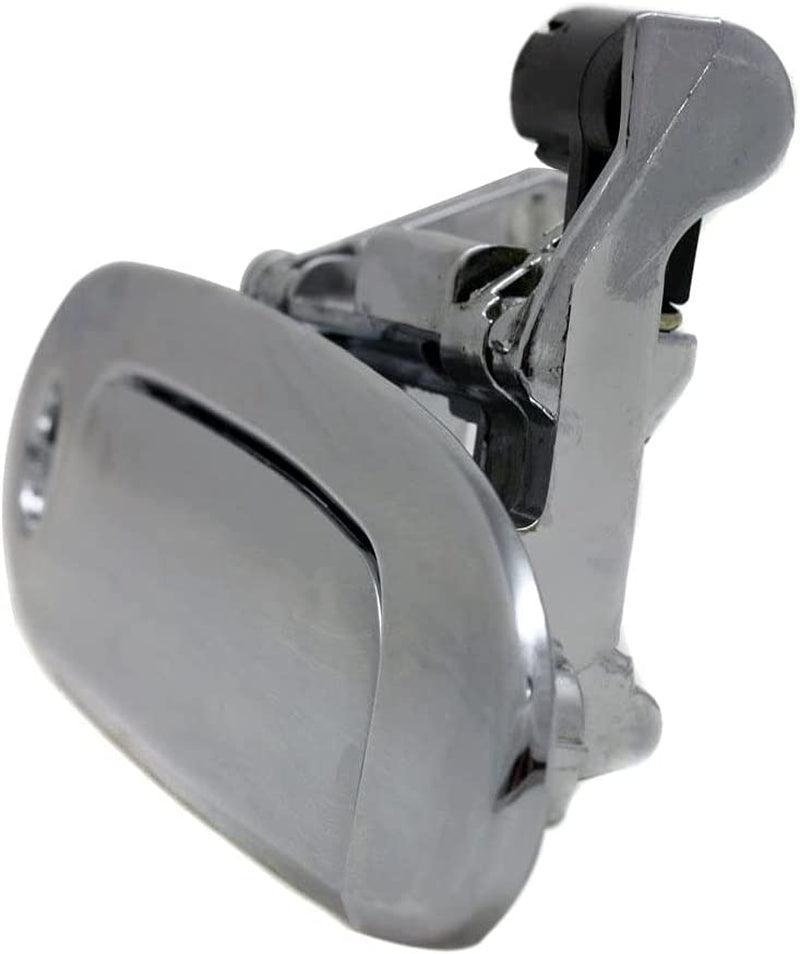 Aftermarket Front Exterior Door Handle Compatible with 2000-2005 Toyota Echo All Chrome, with Keyhole, Set of 2, Driver and Passenger Side