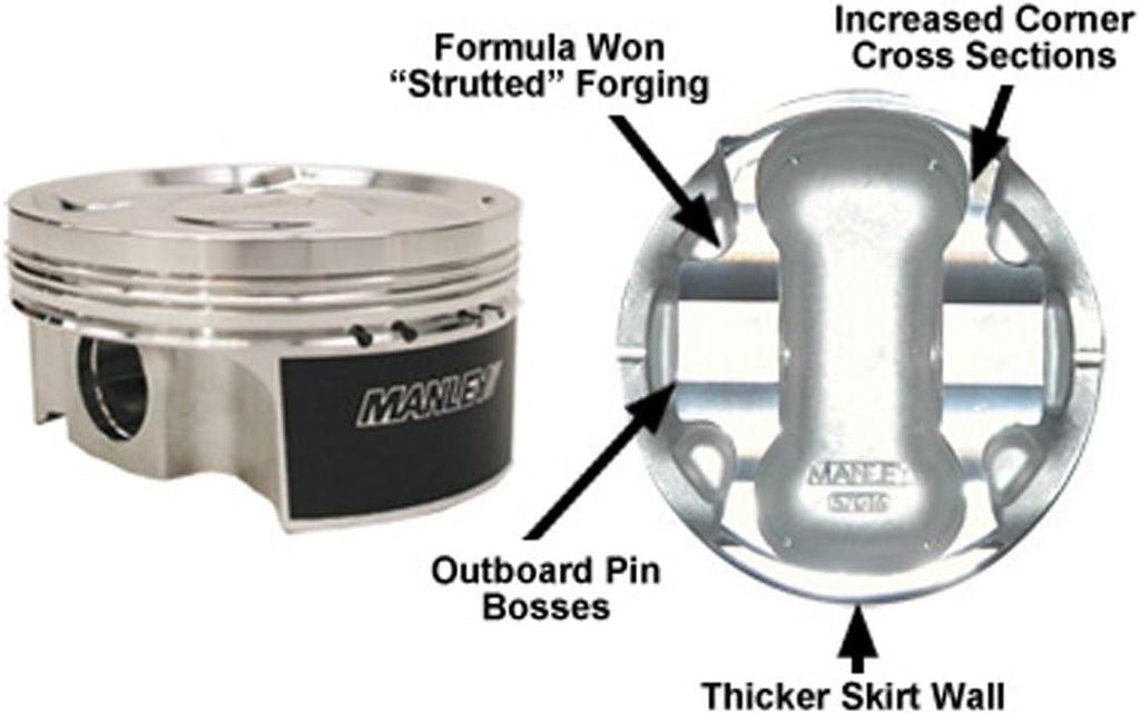 632205C-4 Piston Kit Set (04+ Subaru WRX/STI EH257 100.0Mm Bore +.50Mm Size 8.5:1 Dish), 1 Pack