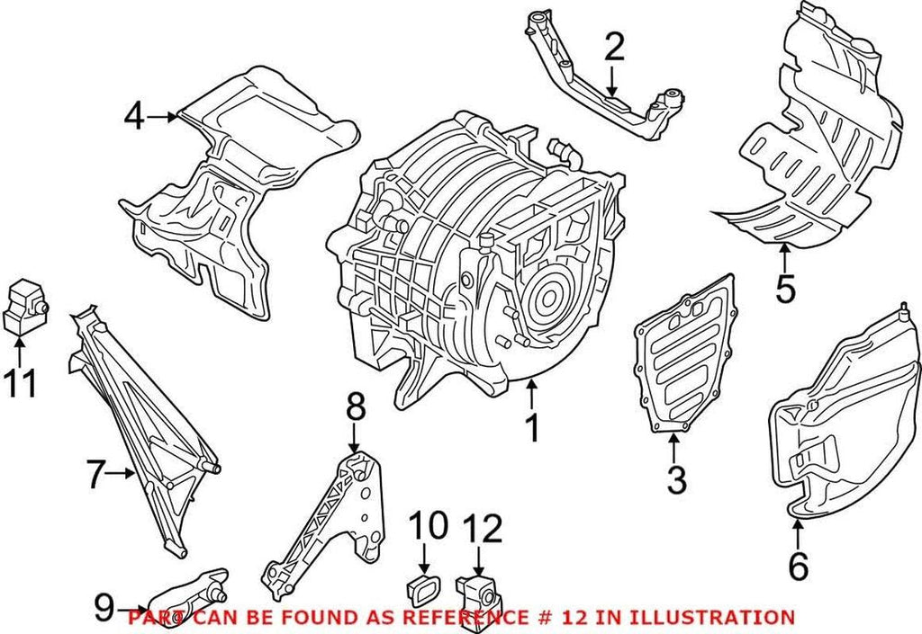 Genuine OEM Driver Left Engine Motor Mount for BMW I01 I3 I3S Range Extender 2014-2020 0.6L L2 Natural Asp Auto RWD Extender