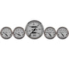 5 PC. GAUGE KIT 3-1/8 in. & 2-1/16 in. MECH. SPEEDOMETER AMERICAN PLATINUM - greatparts