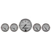 5 PC. GAUGE KIT 3-1/8 in. & 2-1/16 in. ELEC. SPEEDOMETER AMERICAN PLATINUM - greatparts