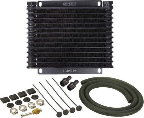 13613 Series 9000 Plate and Fin Transmission Oil Cooler,Black