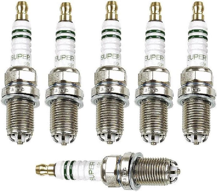 Premium Super plus Nickel Set of 6 Spark Plugs for BMW E36 VW Passat Jetta Golf
