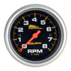 2-5/8 in. TACHOMETER 0-8000 RPM BLACK PRO-CYCLE - greatparts