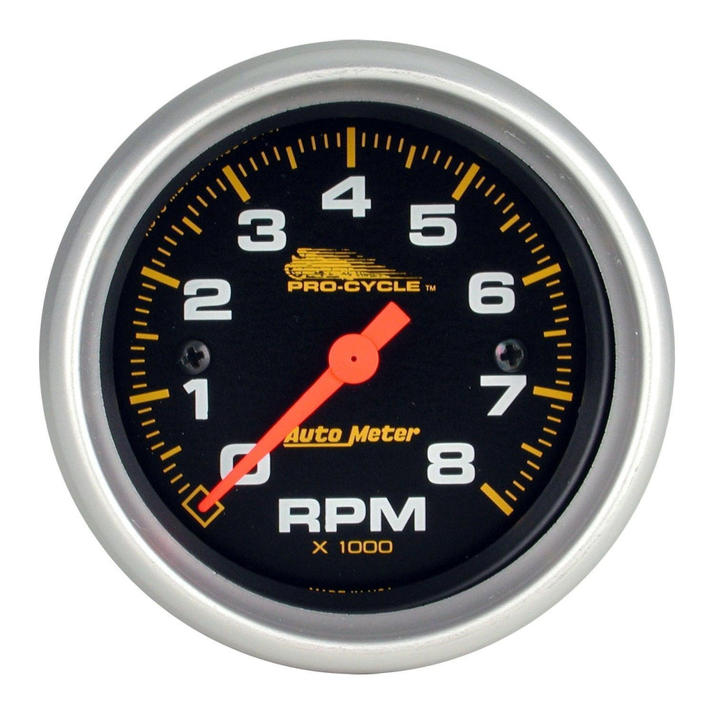 2-5/8 in. TACHOMETER 0-8000 RPM BLACK PRO-CYCLE - greatparts