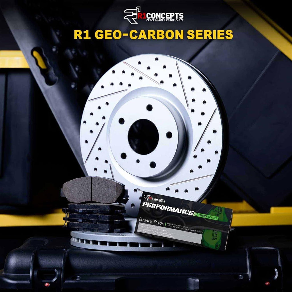 R1 Concepts Front Brakes and Rotors Kit |Front Brake Pads| Brake Rotors and Pads| Peformance Sport Brake Pads and Rotors ||Fits 2008-2019 Pontiac Vibe; Scion Xd; Toyota Corolla, Matrix