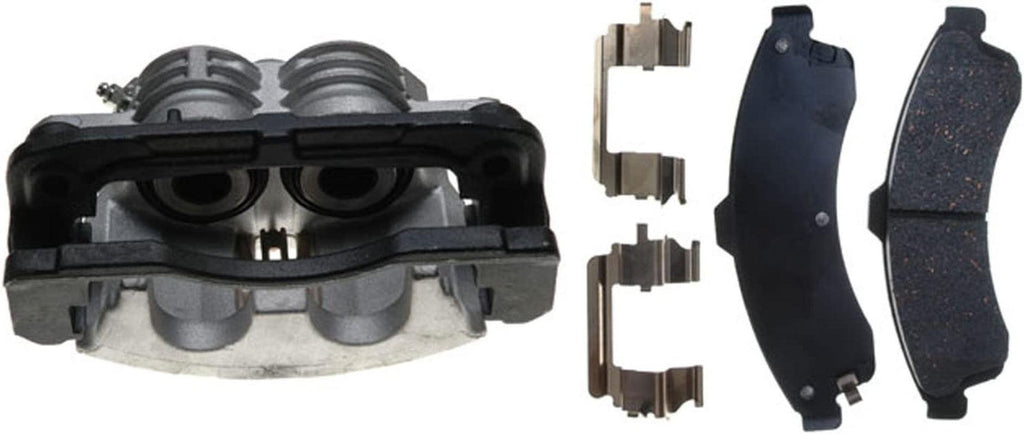 Gold 18R1517 Front Driver Side Disc Brake Caliper Assembly with Ceramic Pads (Loaded Non-Coated), Remanufactured