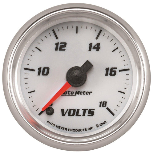 2-1/16 in. VOLTMETER 8-18V WHITE PRO-CYCLE - greatparts