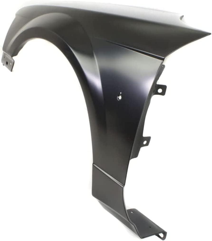 For Ford Mustang 1999 00 01 02 03 2004 Front Fender Driver Side | with Emblem Provision and Body Cladding Holes | Replacement for XR3Z16006AA, FO1240201 | Trim: All Submodels