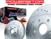 K5334 Front Z23 Carbon Fiber Brake Pads with Drilled & Slotted Brake Rotors Kit
