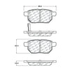 Rear Disc Brake Pad for Prius, Prius Prime, Corolla, Yaris, Tc+More (102.13540)