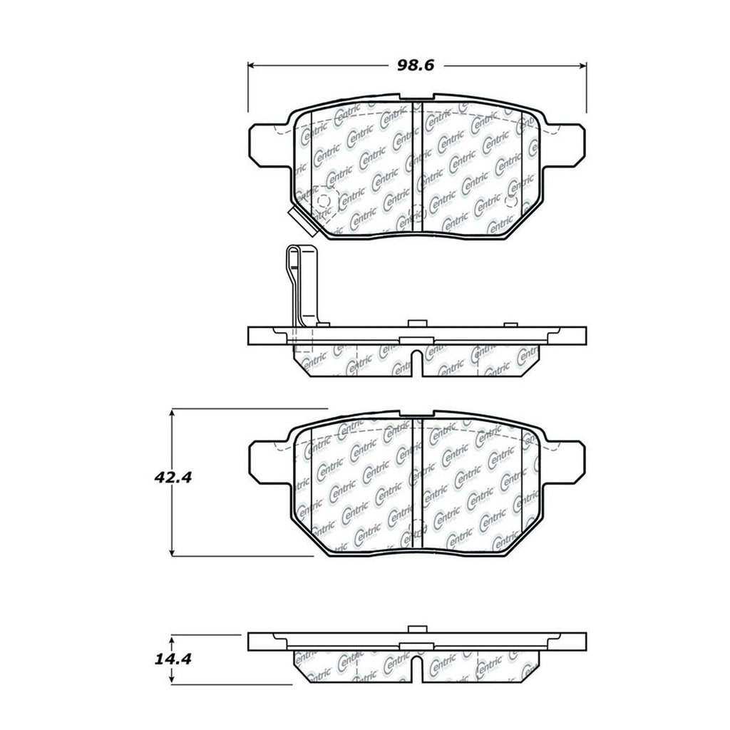 Rear Disc Brake Pad for Prius, Prius Prime, Corolla, Yaris, Tc+More (102.13540)