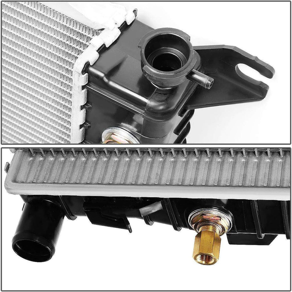 OEM-RA-2172 OE Style Aluminum Cooling Radiator Replacement Compatible with 98-01 Mazda B2500 / 98-01 Ranger 2.5L AT, 20" W X 21-1/8" H X 1" D, 1-1/2" Inlet, 1-1/2" Outlet