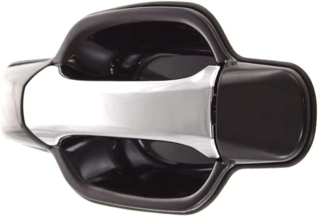 For Chevy Colorado Exterior Door Handle Rear Passenger Side Smooth Black Bezel with Chrome Lever 2004-2012| Trim: LS/LT/WT