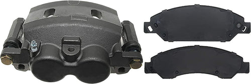Gold 18R2246PV Front Passenger Side Disc Brake Caliper Assembly with Semi-Metallic Pads (Loaded Police), Remanufactured