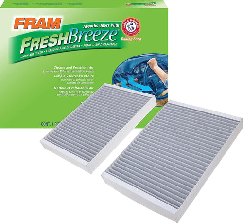 Fresh Breeze Cabin Air Filter Replacement for Car Passenger Compartment W/ Arm and Hammer Baking Soda, Easy Install, CF10935 for Select Mercedes-Benz Vehicles , White
