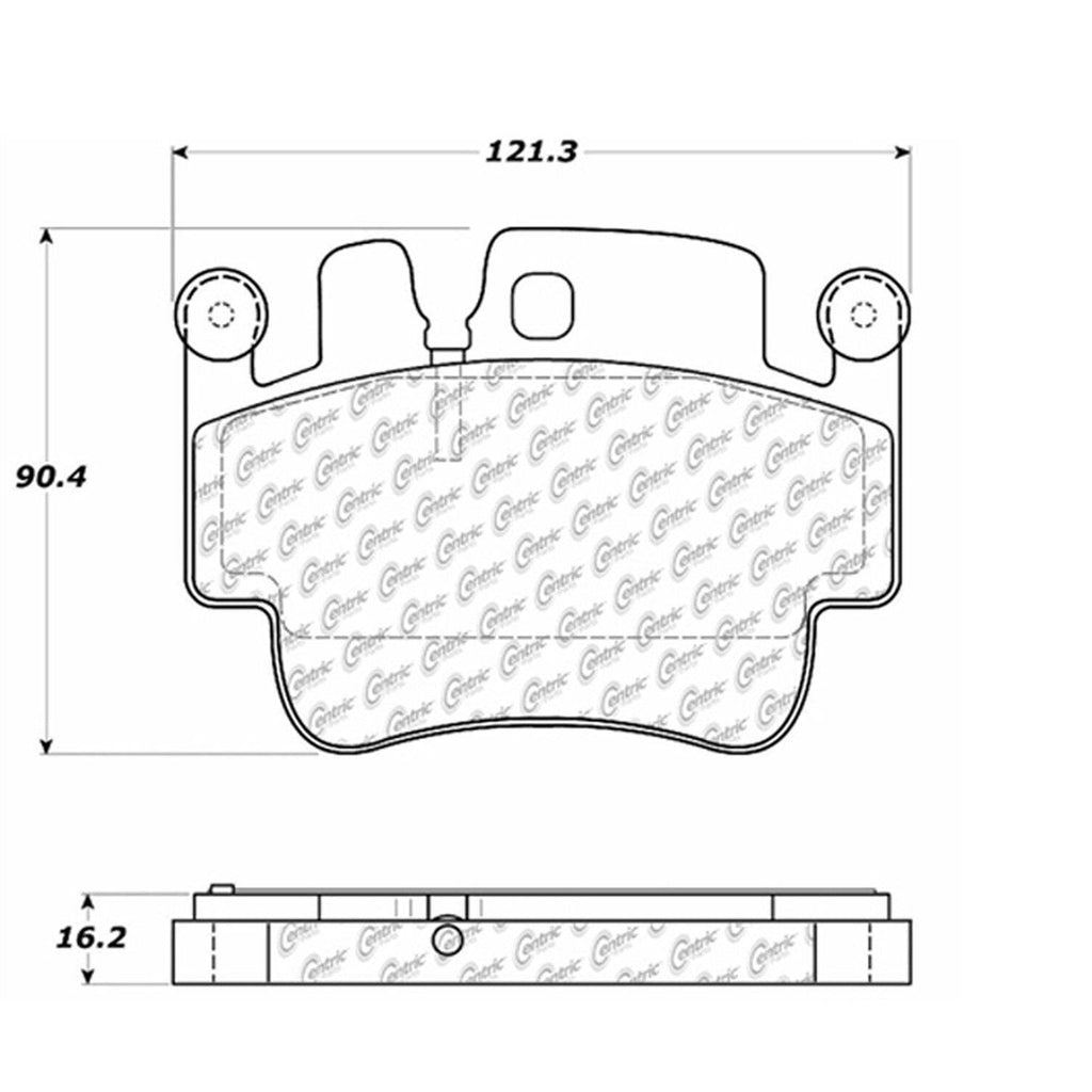 Centric Front Disc Brake Pad for Boxster, Cayman, Carrera GT, 911 (102.09170)