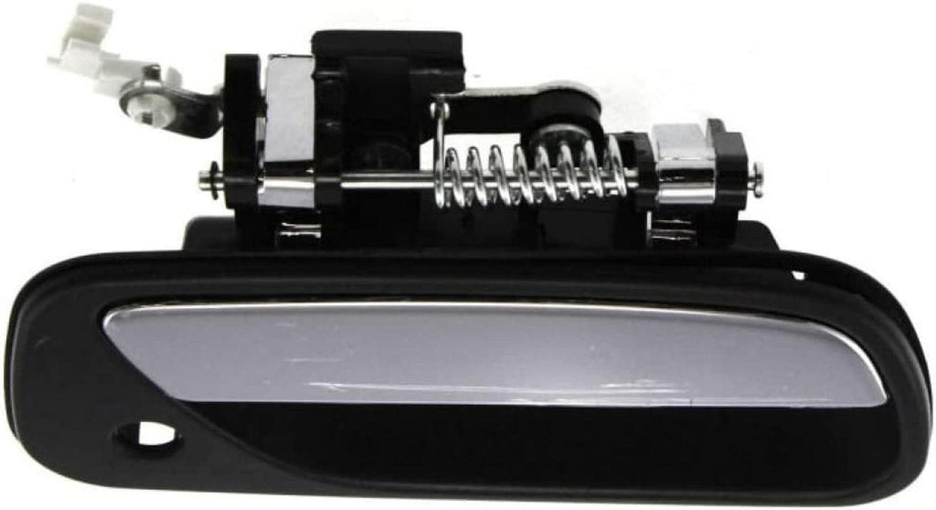 Compatible with Toyota T100 Exterior Door Handle Front, Passenger Side Black Bezel with Chrome Lever (1993-1998) | with Key Hole | Trim:All Submodels | TO1311135 | 6921034020