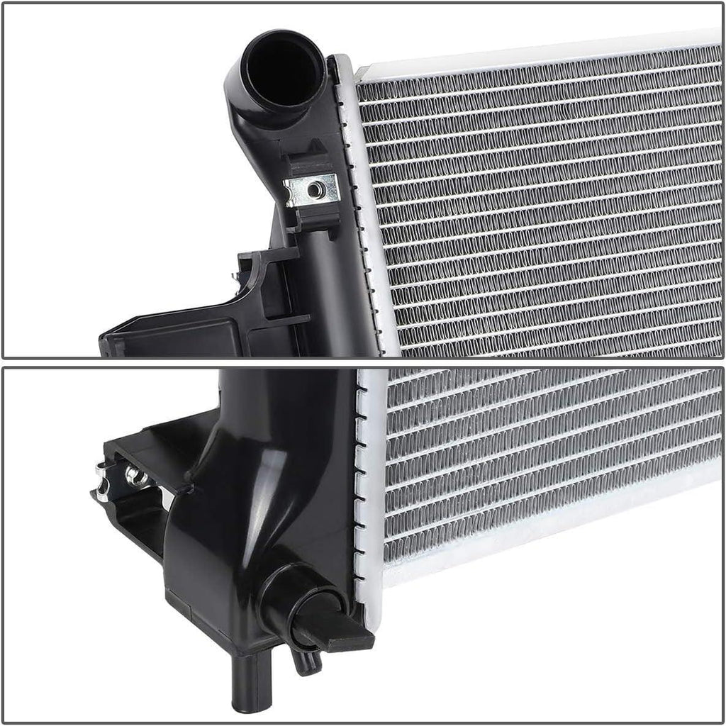 OEM-RA-2839 Factory Style Aluminum Core Radiator Compatible with 05-10 Grand Cherokee / 06-10 Commander AT, 23-1/16" W X 20-3/8" H X 1" D, 1-1/2" Inlet, 1-13/16" Outlet