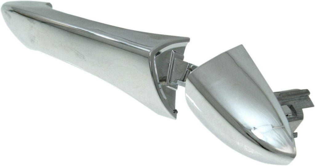 Rear Exterior Door Handle Compatible with 2000-2006 BMW X5 All Chrome, with Lever and Button Cover, Set of 2, Driver and Passenger Side