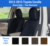 Kingston Seat Covers for 2012-2013 Toyota Corolla