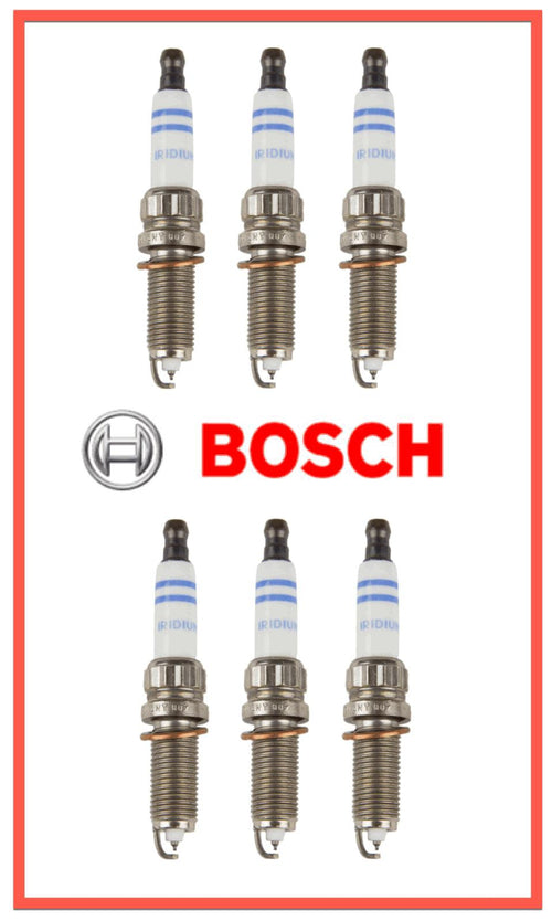 6 Spark Plugs OEM Fine Wire Double Iridium Bosch ZR6SII3320 for Benz 0041598103