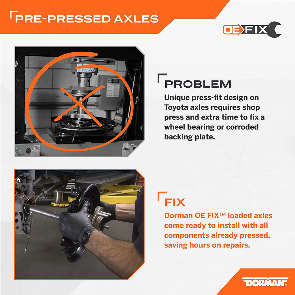 Dorman 926-145 Rear Driver Side Pre-Pressed Rear Axle Compatible with Select Toyota Models (OE FIX)