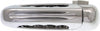 Rear Exterior Door Handle Compatible with 2002-2008 Dodge Ram 1500 and 2003-2009 Dodge Ram 2500 / Ram 3500 Chrome,With Slash Design Lever, Set of 2, Driver and Passenger Side