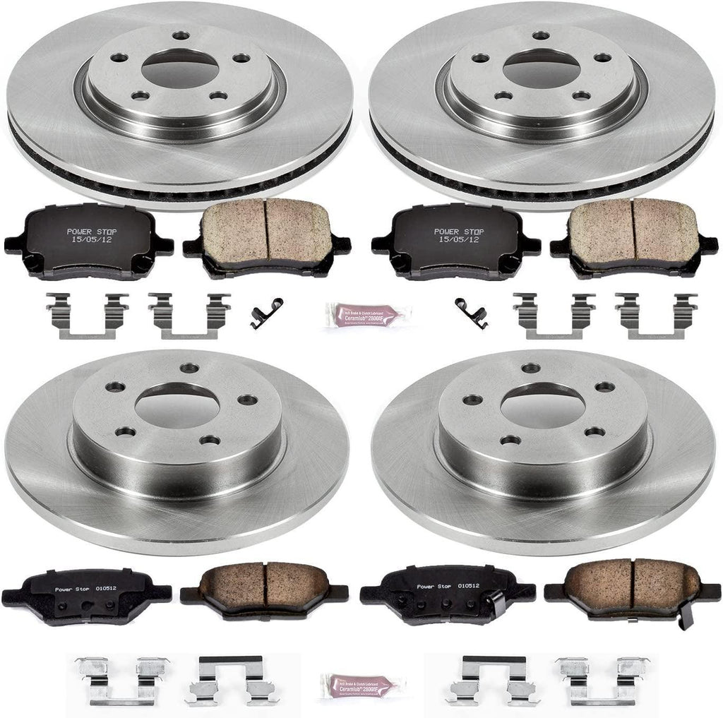 KOE2731 Autospecialty Front and Rear Replacement Brake Kit-Oe Brake Rotors & Ceramic Brake Pads