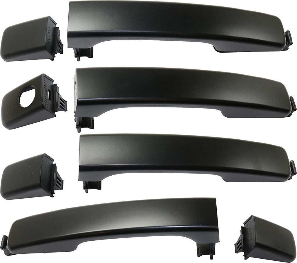 Front and Rear Exterior Door Handle Set of 4 Compatible with 2014-2019 Kia Soul Primed Driver and Passenger Side
