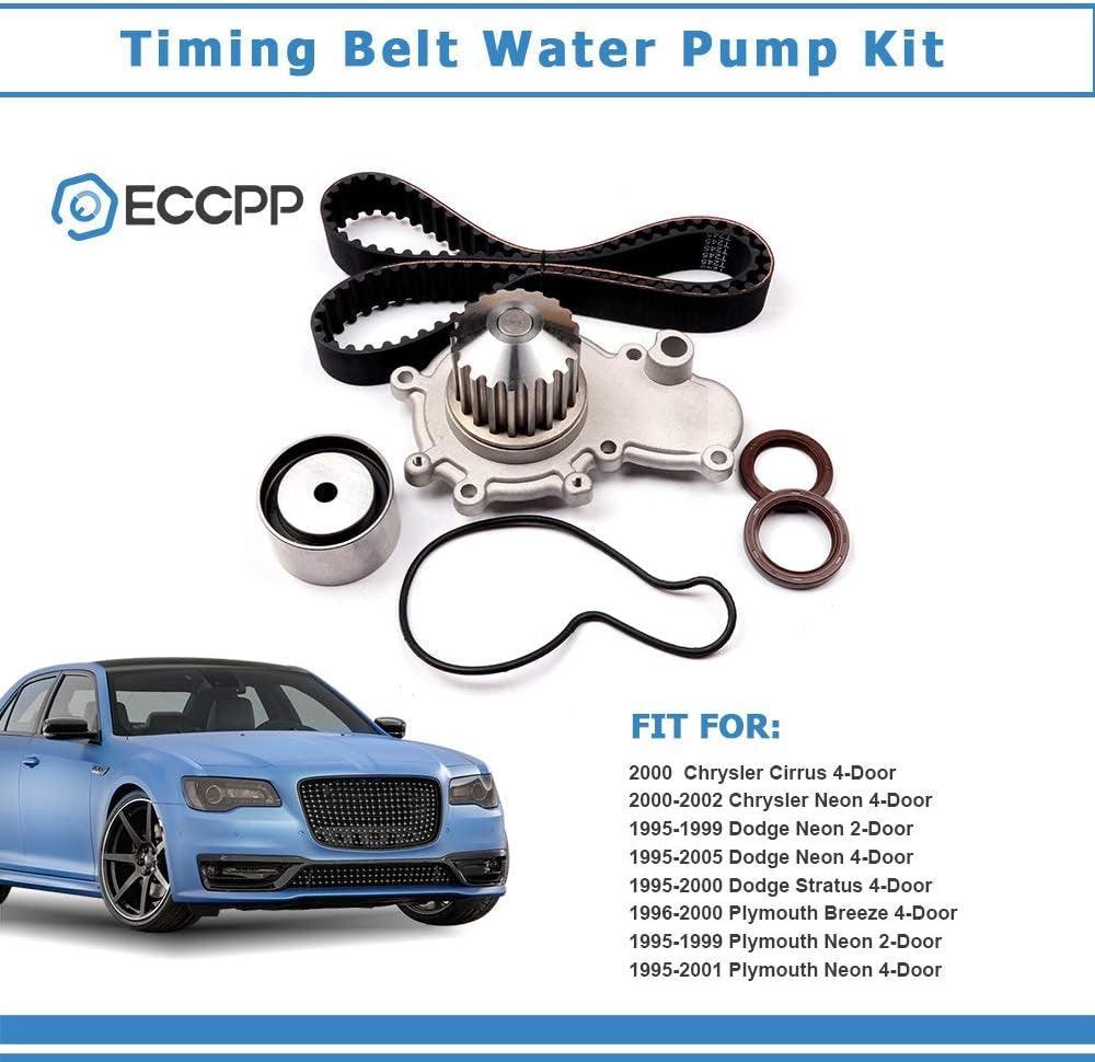 Timing Belt Water Pump Kit Fit for 1995-2005 for Chrysler Neon Cirrus for Dodge Neon Stratus Plymouth Neon Breeze 2.0L L4 SOHC 16VIN Code C