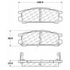Centric Rear Disc Brake Pad for Legacy, Impreza (102.04710)