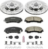 K6944 Front Z23 Carbon Fiber Brake Pads with Drilled & Slotted Brake Rotors Kit