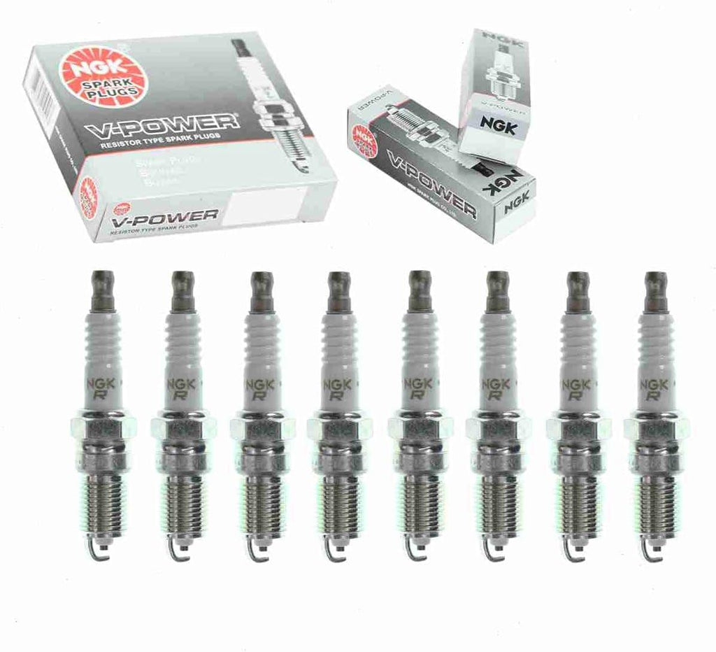 8 Pc NGK V-Power Spark Plugs Compatible with GMC K2500 Suburban 5.7L 7.4L V8 1996-1999