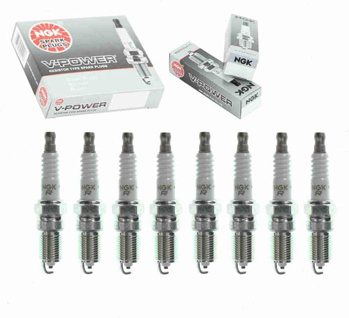 8 Pc NGK V-Power Spark Plugs Compatible with GMC K2500 Suburban 5.7L 7.4L V8 1996-1999