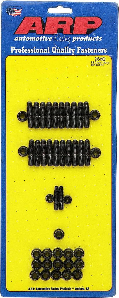 2351902 Oil Pan Stud Kit with 12-Point Nuts, Black Chrome Moly Steel, for Select Chevrolet Big Block Applications