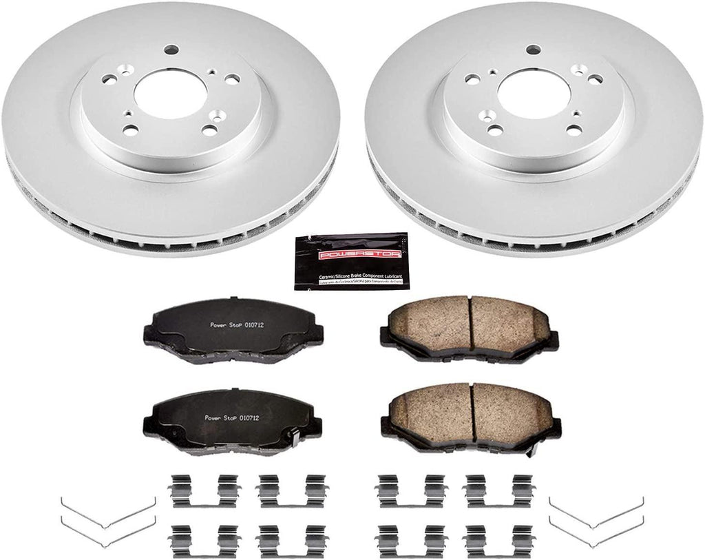 CRK2302 Coated Brake Rotor & Ceramic Brake Pads- Front
