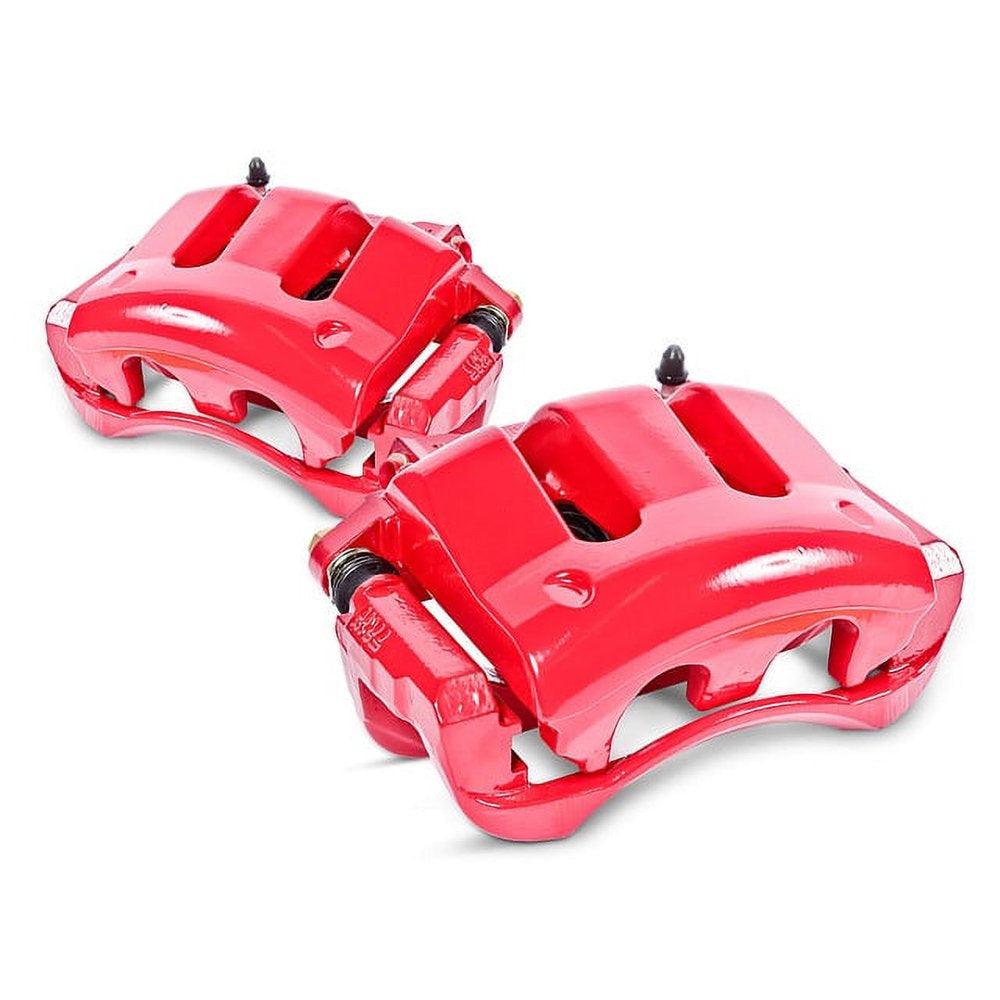 Rear Pair of Red Powder Coated Calipers S6992 Fits 2012 Toyota Camry