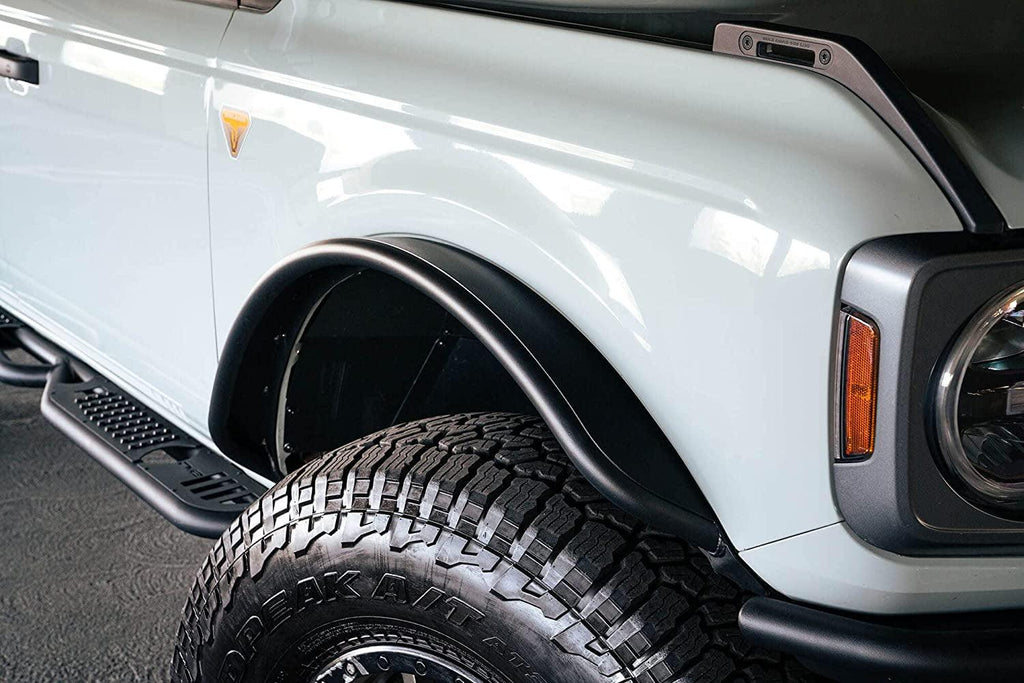 Front Inner Fender Liners for 2021-2023 Ford Bronco | Replaces OEM Plastic Inner Fenders | Fits Tires up to 37" | Paintable Accent Panels | Quick Installation |