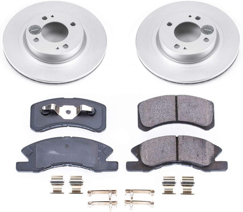 CRK7894 Coated Rotor Front Brake Kit- Coated Brake Rotors and Z17 Ceramic Brake Pads