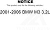 Mpulse Rear Disc Brake Pads Wear Sensor SEN-2BWS0131 for 2001-2006 BMW M3 3.2L