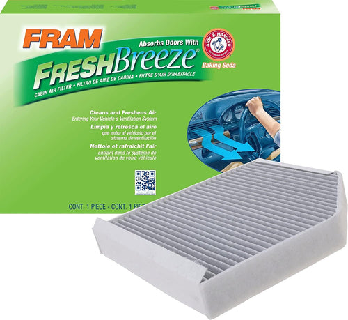 Fresh Breeze Cabin Air Filter with Arm & Hammer Baking Soda, CF11436 for Audi Vehicles