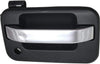 for Ford F-150 Exterior Door Handle Front, Passenger Side Black Bezel with Chrome Lever (2004-2014) | with Key Hole | Trim:All Submodels | FO1311129 | CL3Z1522404BA