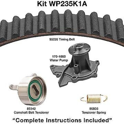 Dayco Engine Timing Belt Kit with Water Pump for Prizm, Celica, Corolla WP235K1A