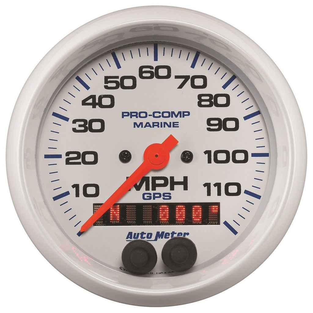 3-3/8 in. GPS SPEEDOMETER 0-120 MPH MARINE WHITE - greatparts