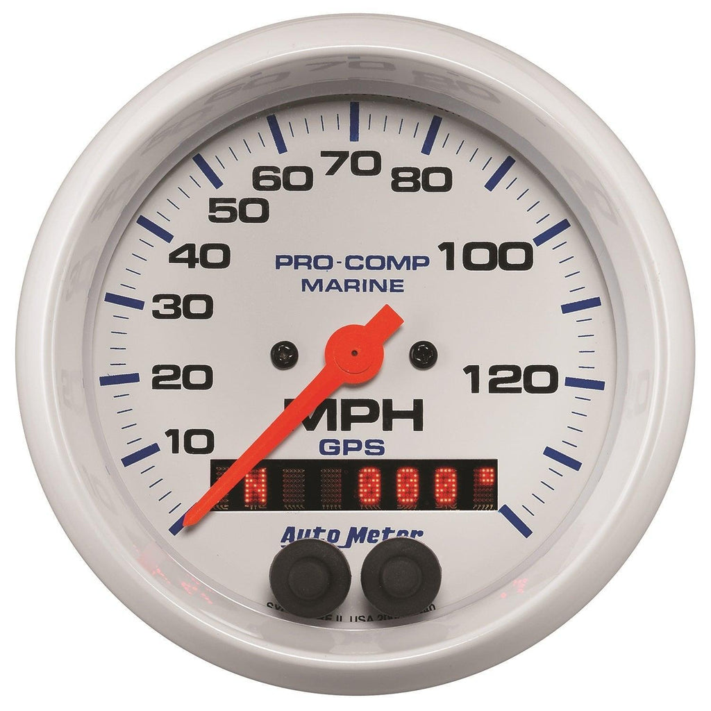 3-3/8 in. GPS SPEEDOMETER 0-140 MPH MARINE WHITE - greatparts