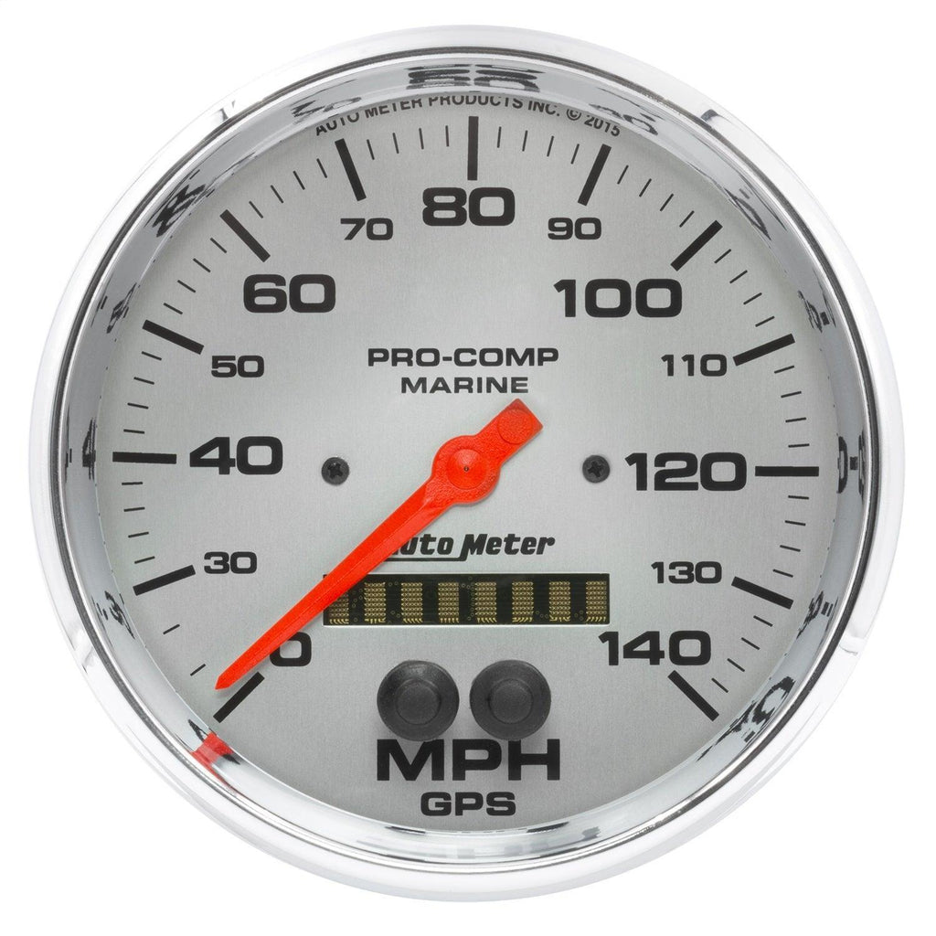 5 in. GPS SPEEDOMETER 0-140 MPH MARINE CHROME ULTRA-LITE - greatparts